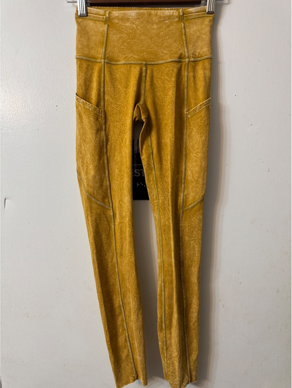 Lululemon High-Rise Mustard Yellow Leggings Size 2